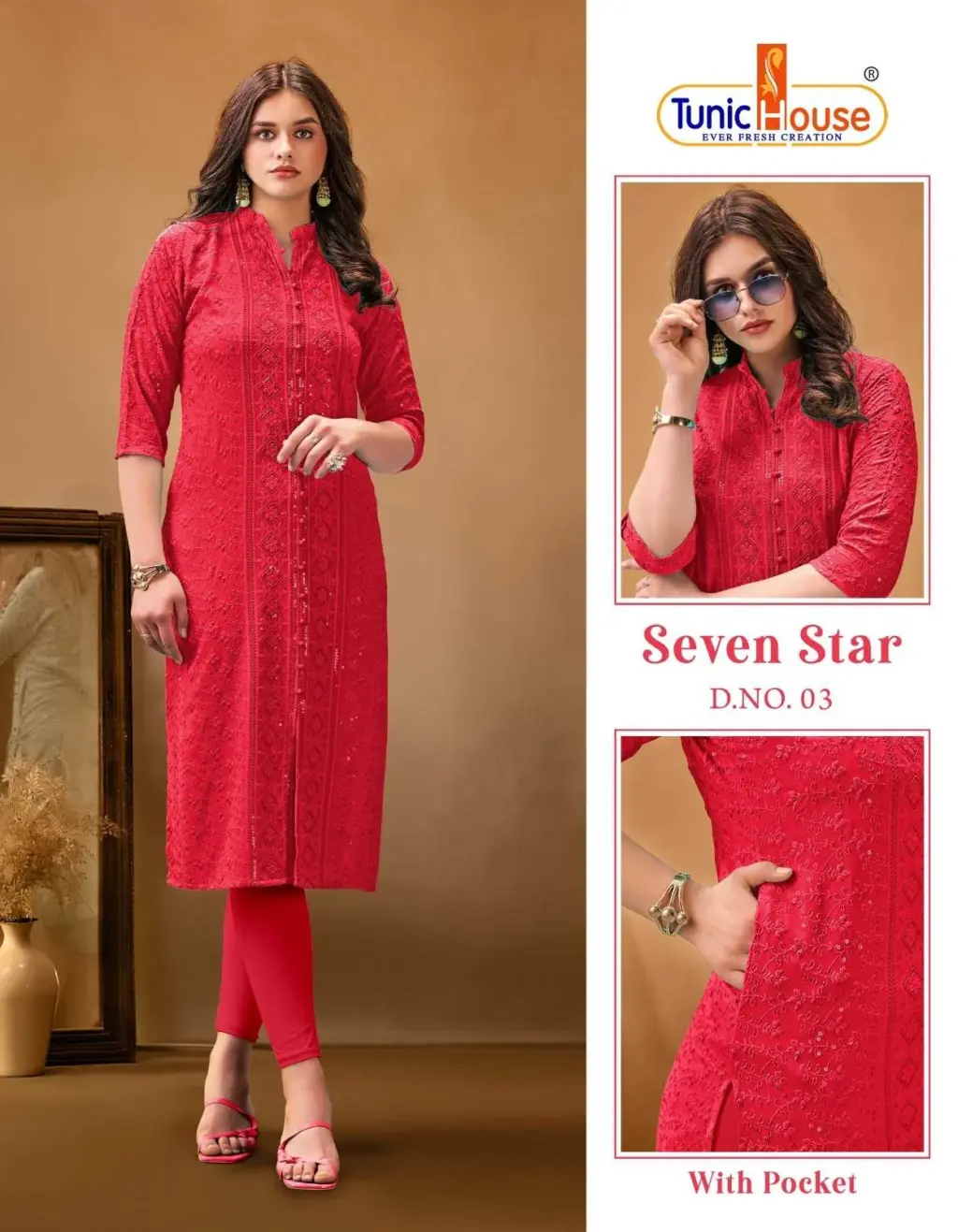 Tunic 7 Star Chikankari Collection