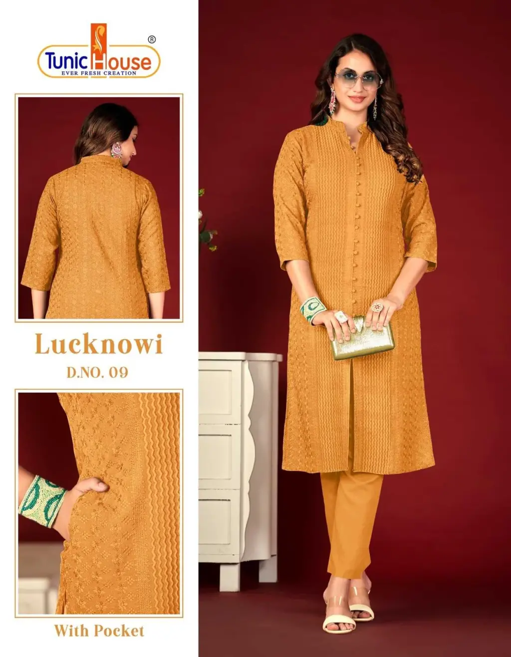 Tunic Lucknowi Lining Chikankari Collection