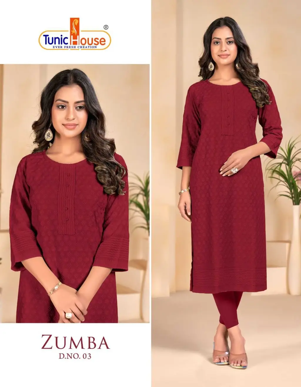 Tunic Zumba Chikankari Collection
