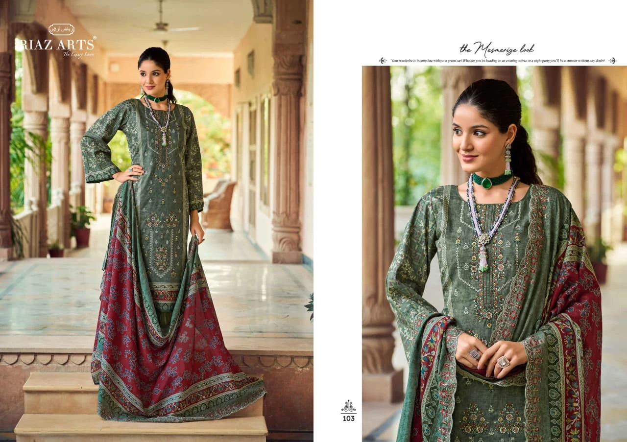 Riaz Arts Chevron Panel Dup Work - Image 6