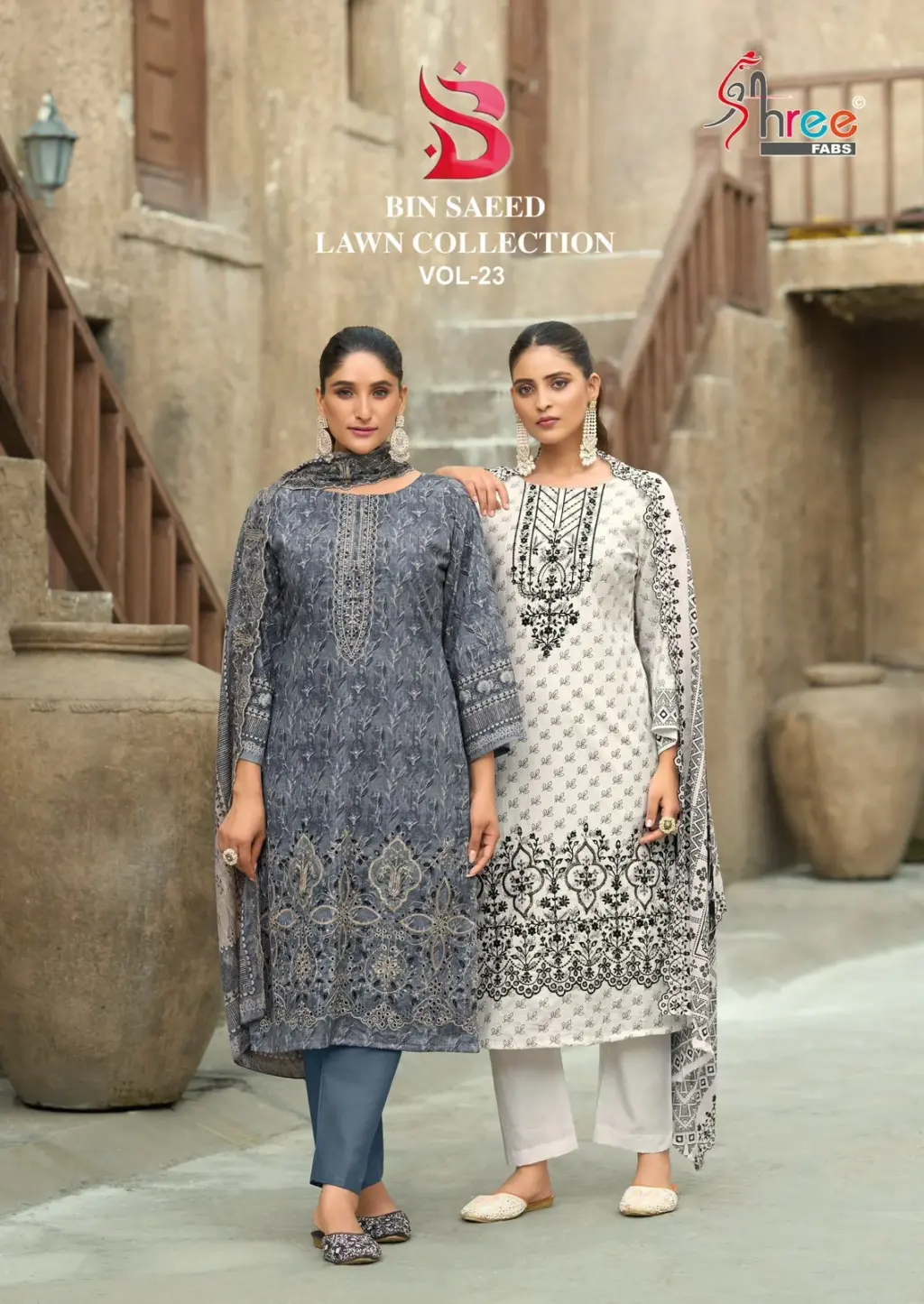 Shree Fabs Bin Saeed Lawn Collection Vol 23