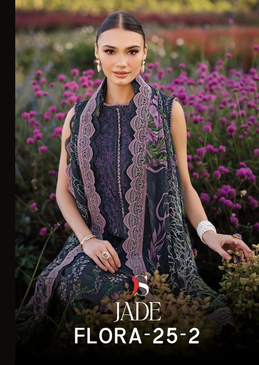 Deepsy Jade Flora 25 2 - Chiffon Dupatta