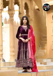 Fourdots Anarkali Makhmal