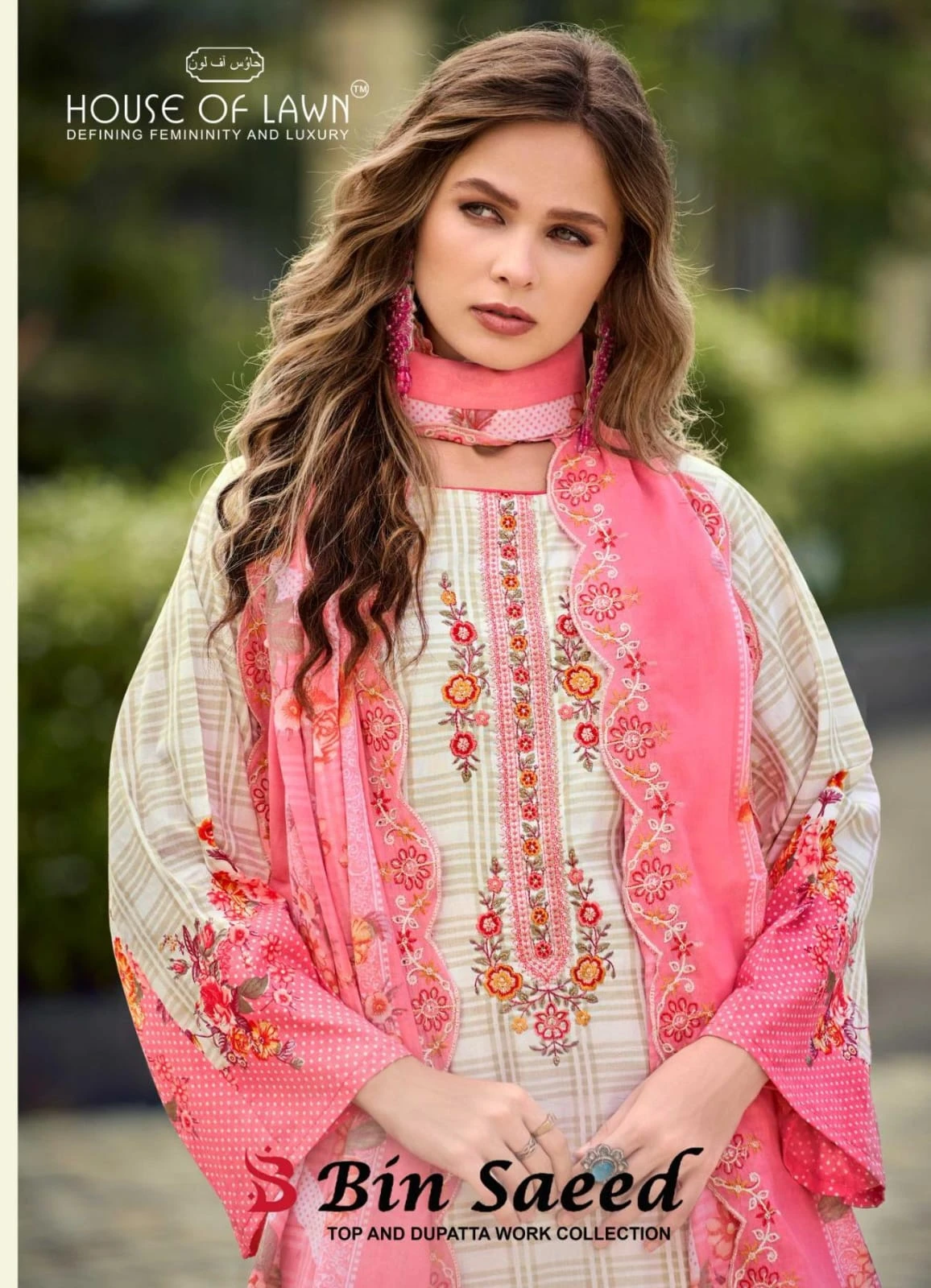 House Of Lawn Bin Saeed Top Dup Work