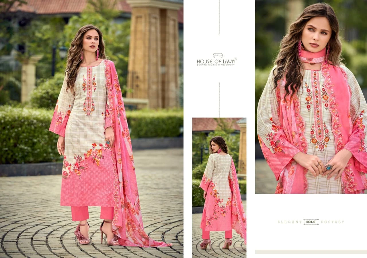 House Of Lawn Bin Saeed Top Dup Work - Image 4