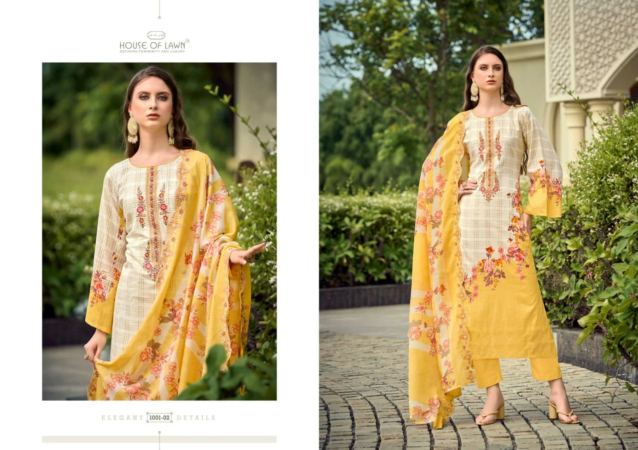 House Of Lawn Bin Saeed Top Dup Work - Image 5