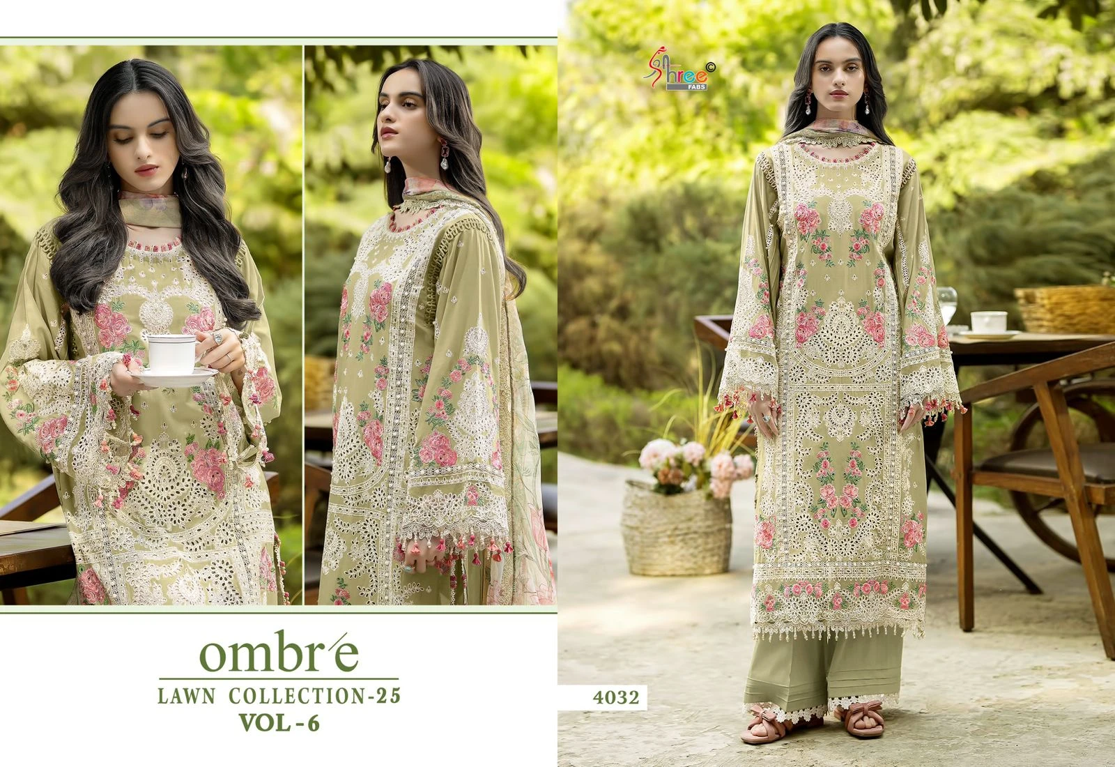 Shree Fabs Ombre Lawn Collection 2025 Vol 6