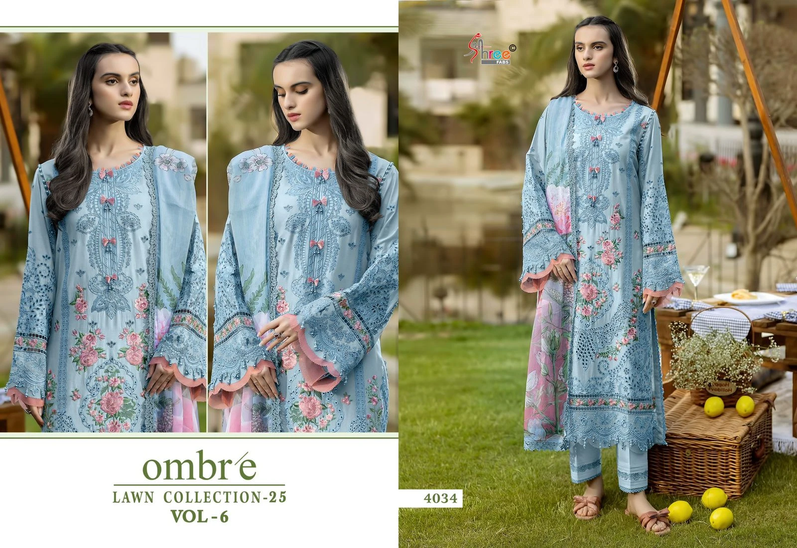 Shree Fabs Ombre Lawn Collection 2025 Vol 6