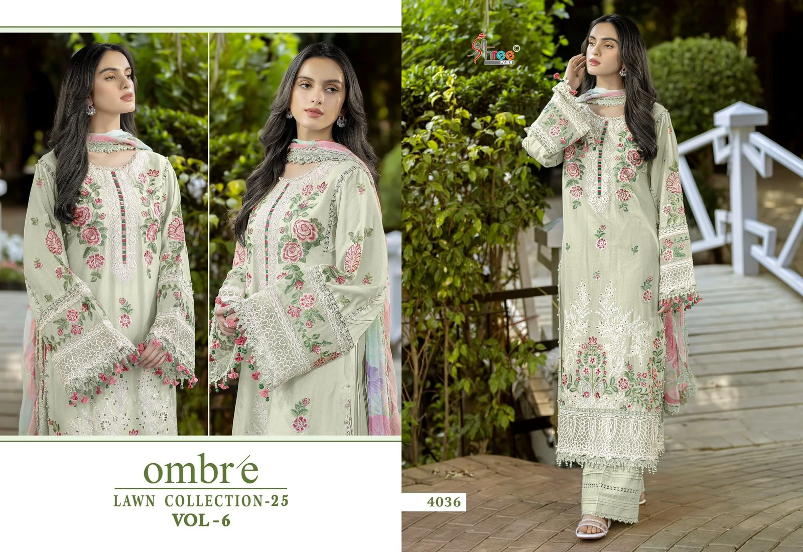 Shree Fabs Ombre Lawn Collection 2025 Vol 6