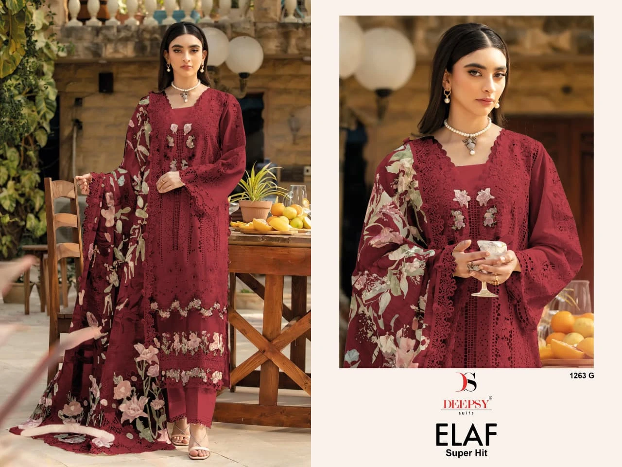 Deepsy Elaf Luxury Super Hit Lawn D 1263 Dark Chart