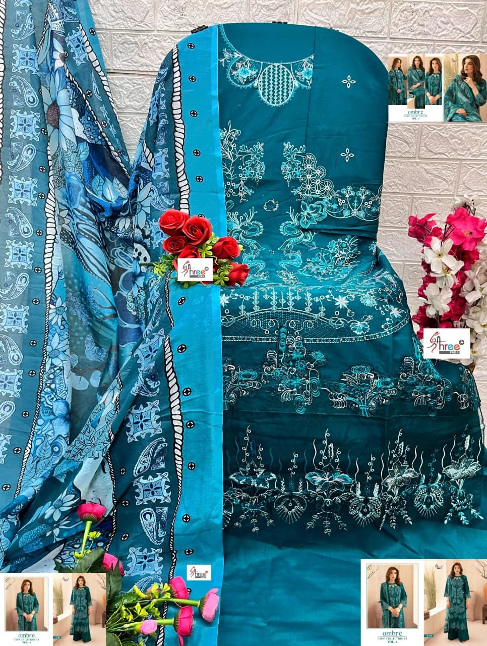 Shree Fabs Ombre Lawn Collection 2025 Vol 3