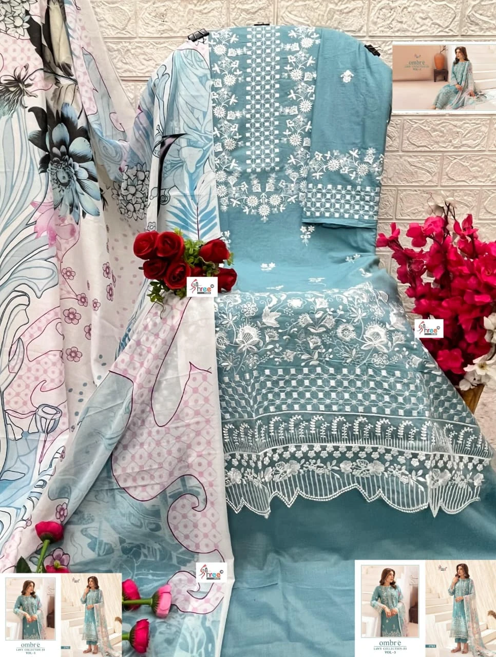 Shree Fabs Ombre Lawn Collection 2025 Vol 3