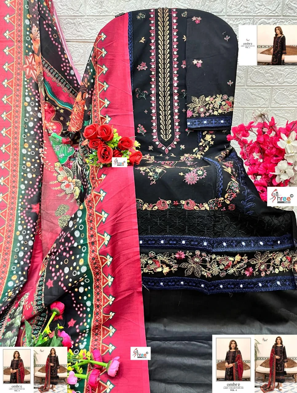 Shree Fabs Ombre Lawn Collection 2025 Vol 3