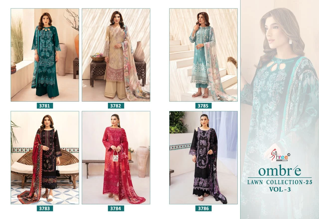 Shree Fabs Ombre Lawn Collection 2025 Vol 3
