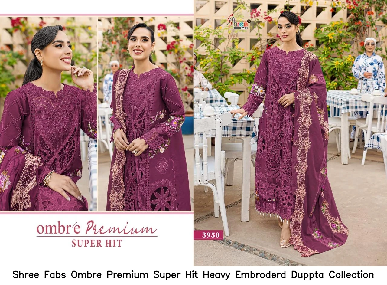 Shree Fabs Ombre Premium Super Hit Heavy Embroderd Duppta Collection