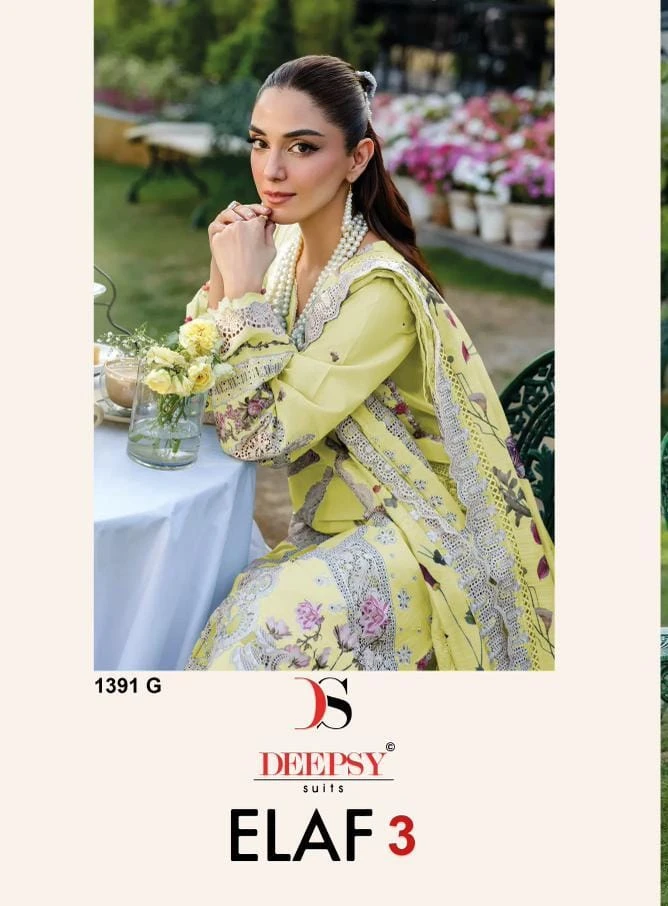 Deepsy Elaf Luxury Super Hit Lawn 1391 E F G H Series
