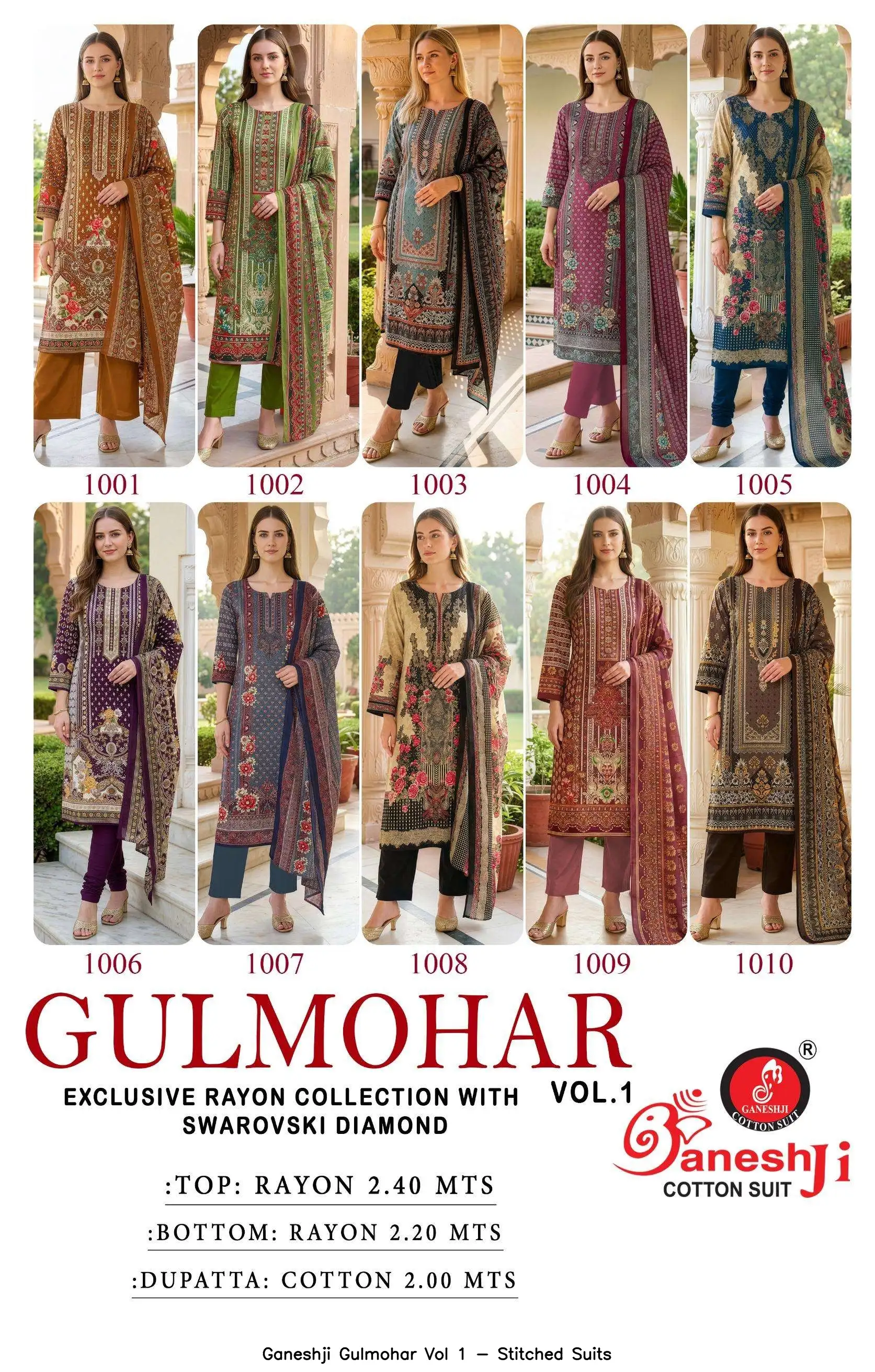 Ganeshji Gulmohar Vol 1 - Stitched Suits