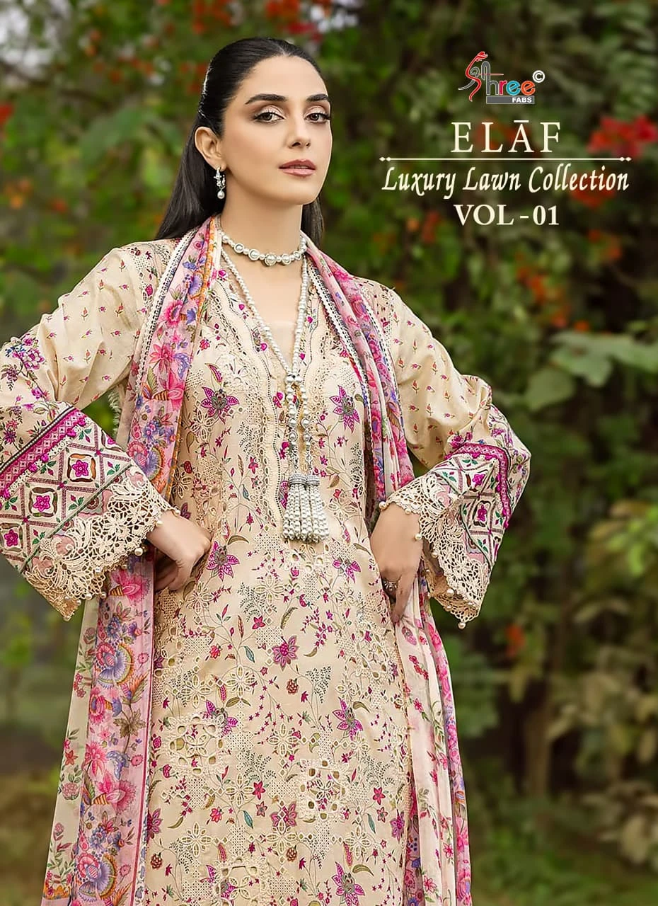 Shree Fabs Elaf Luxury Lawn Collection Vol 1