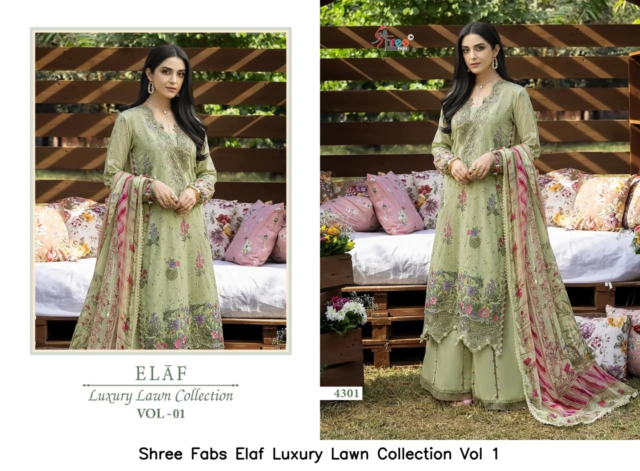 Shree Fabs Elaf Luxury Lawn Collection Vol 1