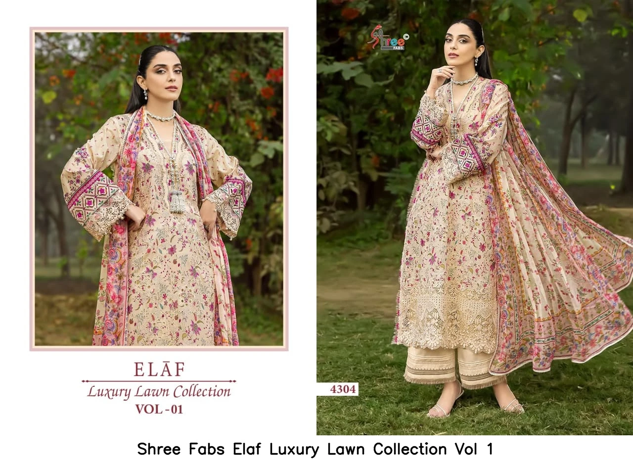 Shree Fabs Elaf Luxury Lawn Collection Vol 1