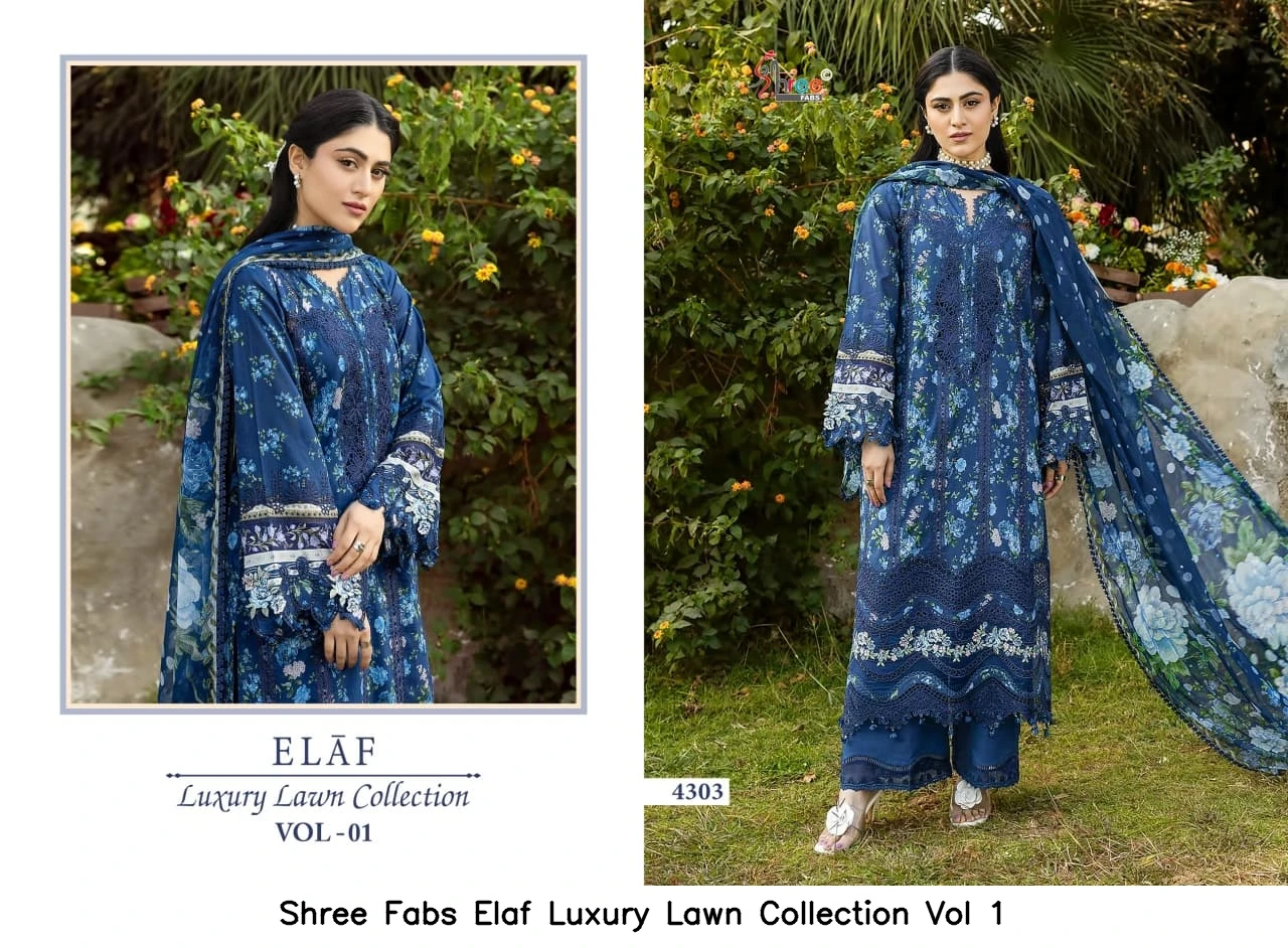 Shree Fabs Elaf Luxury Lawn Collection Vol 1