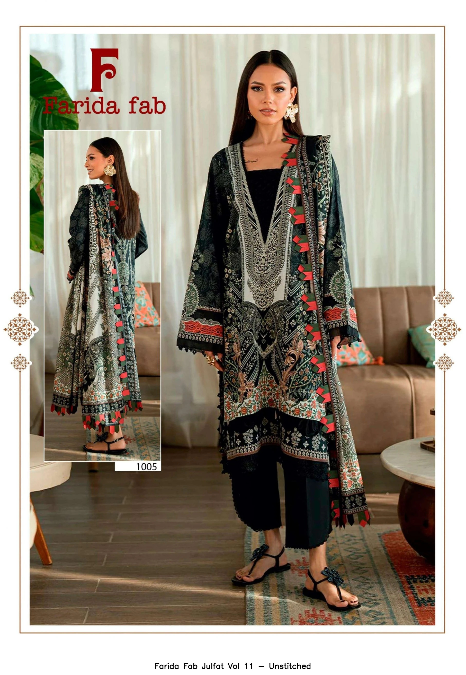 Farida Fab Julfat Vol 11 - Unstitched