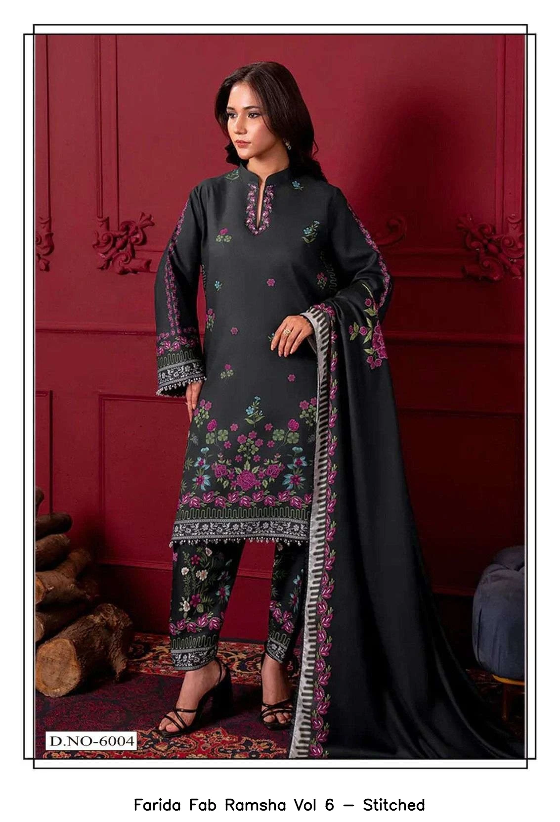 Farida Fab Ramsha Vol 6 - Stitched