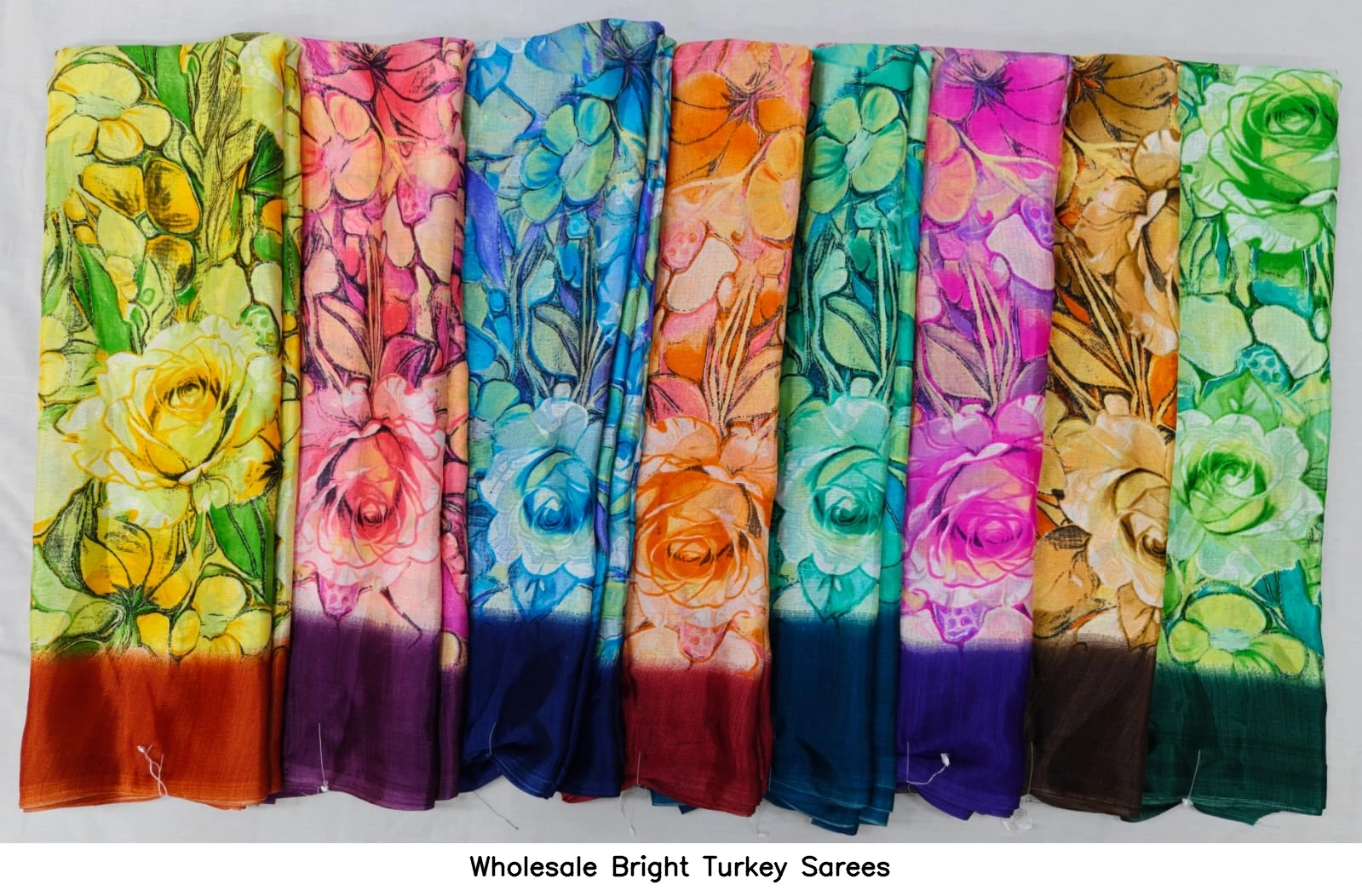 Wholesale Bright Turkey Sarees