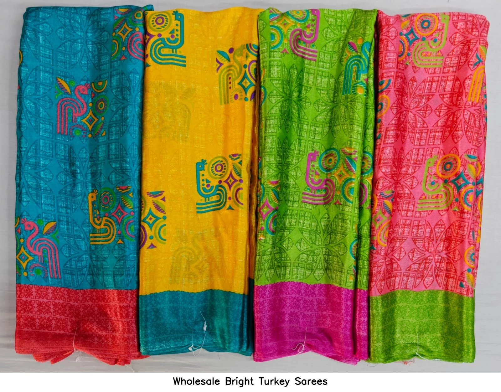 Wholesale Bright Turkey Sarees