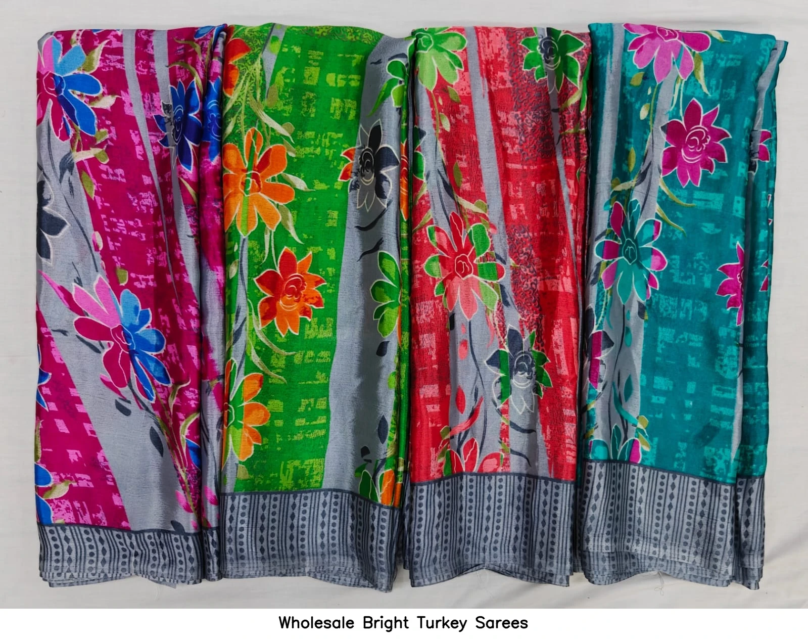 Wholesale Bright Turkey Sarees