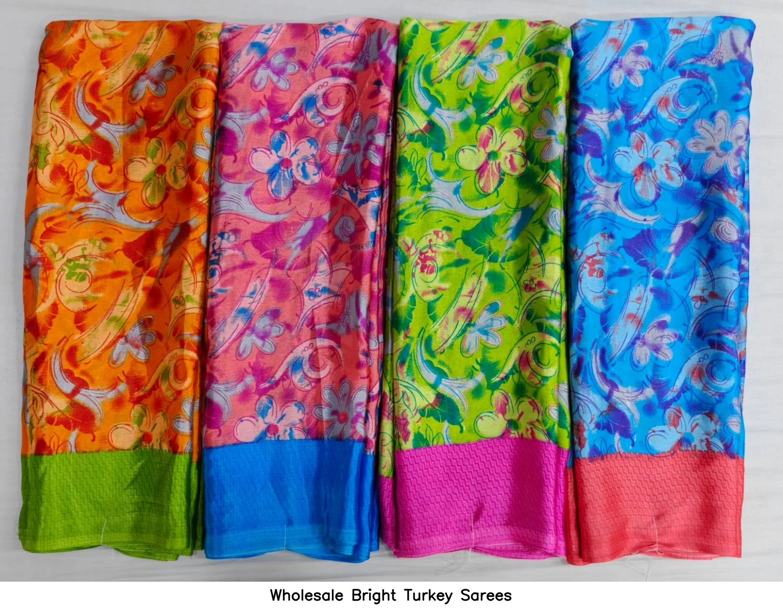 Wholesale Bright Turkey Sarees