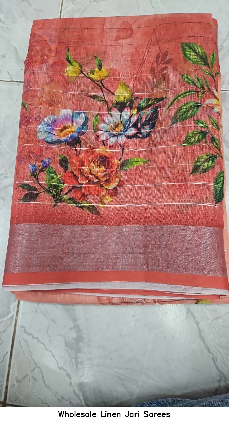 Wholesale Linen Jari Sarees