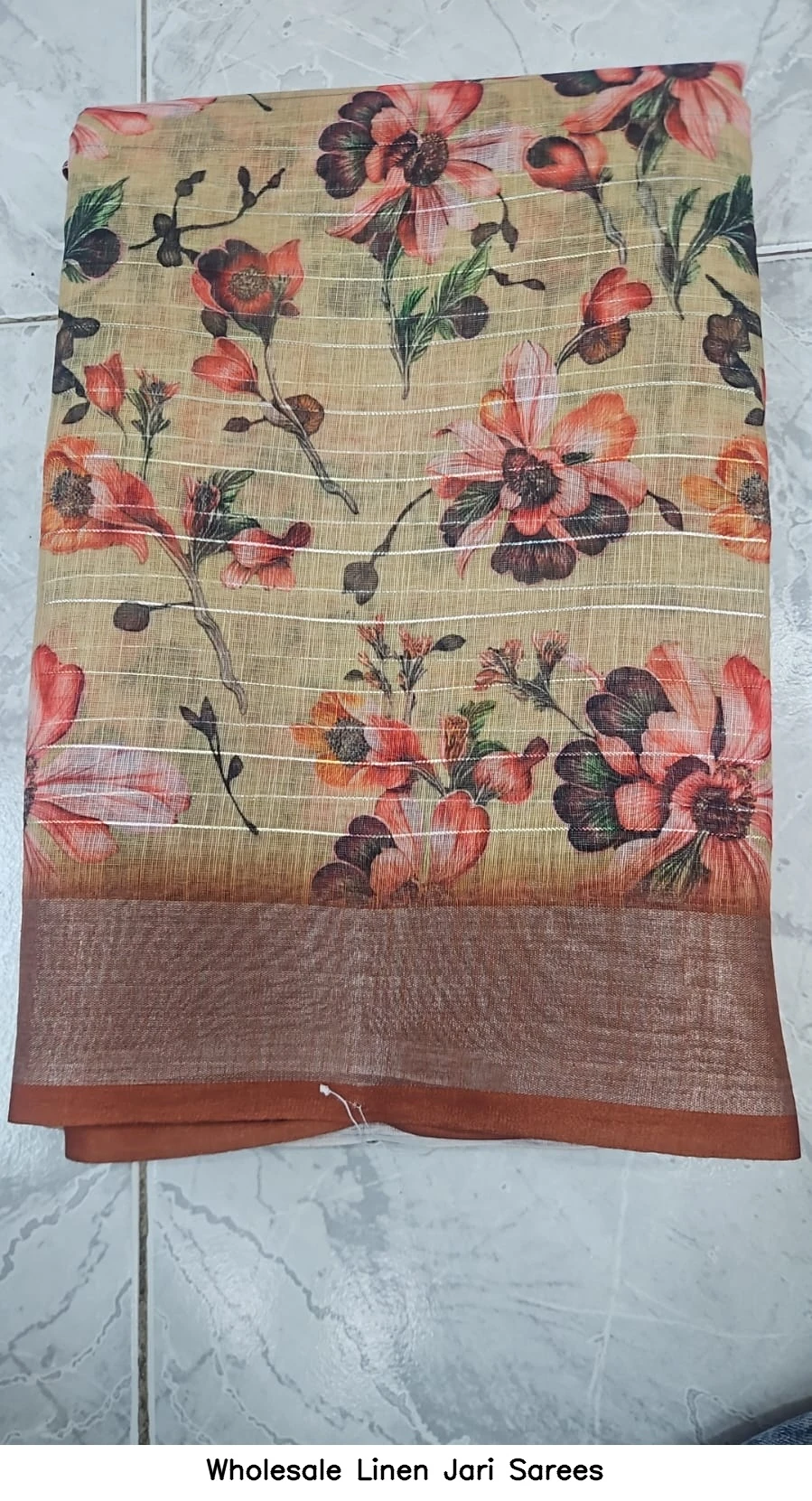 Wholesale Linen Jari Sarees
