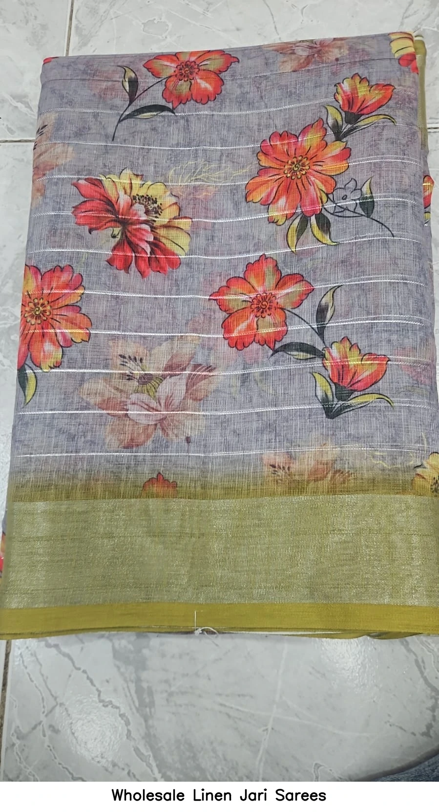 Wholesale Linen Jari Sarees