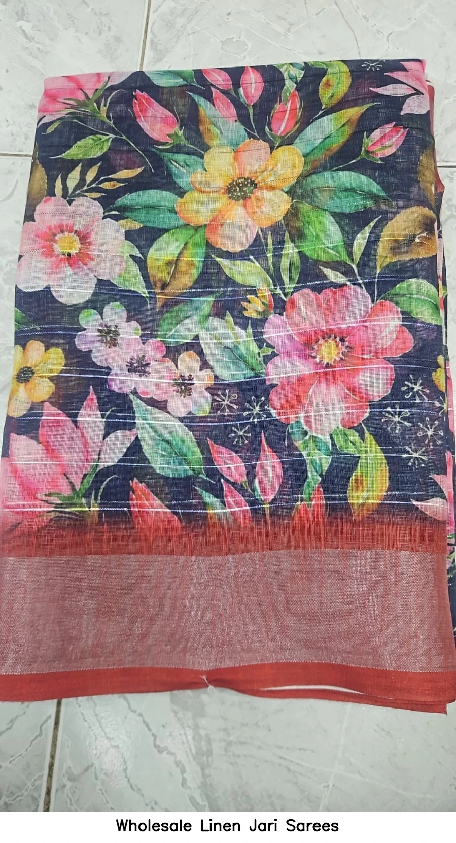 Wholesale Linen Jari Sarees