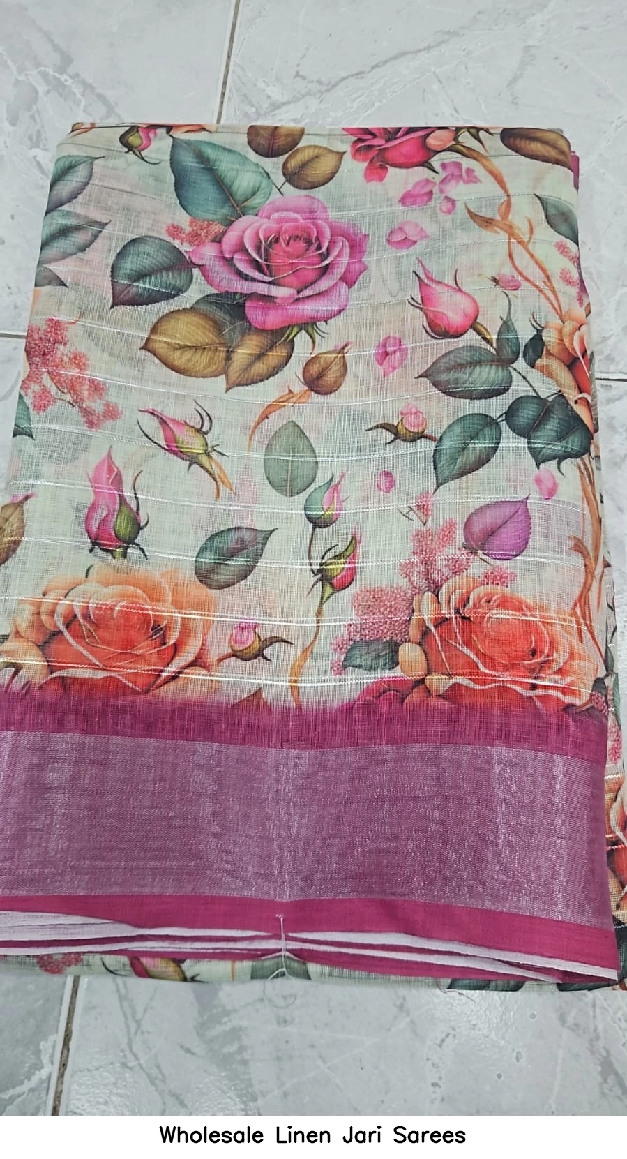 Wholesale Linen Jari Sarees