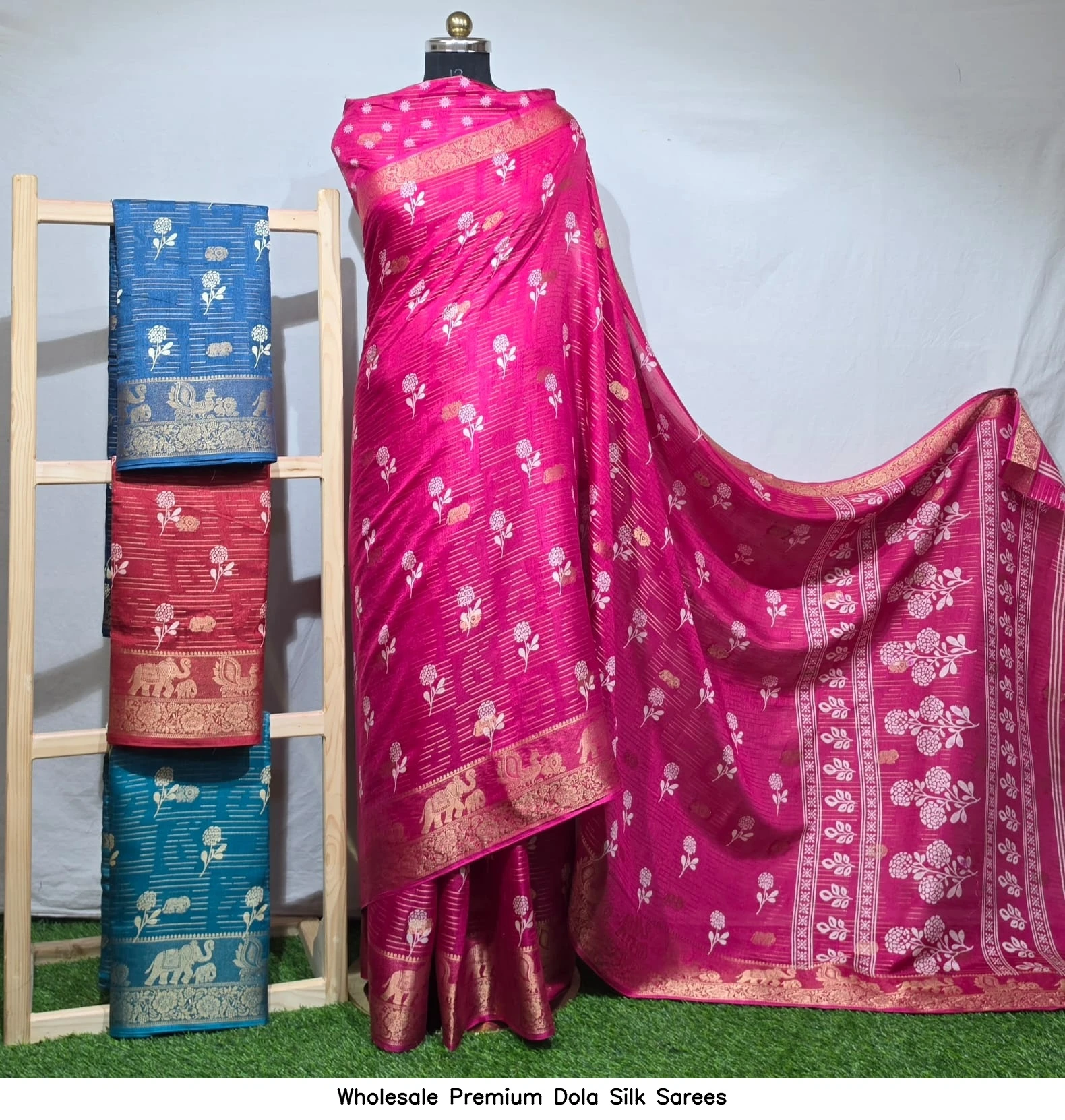 Wholesale Premium Dola Silk Sarees