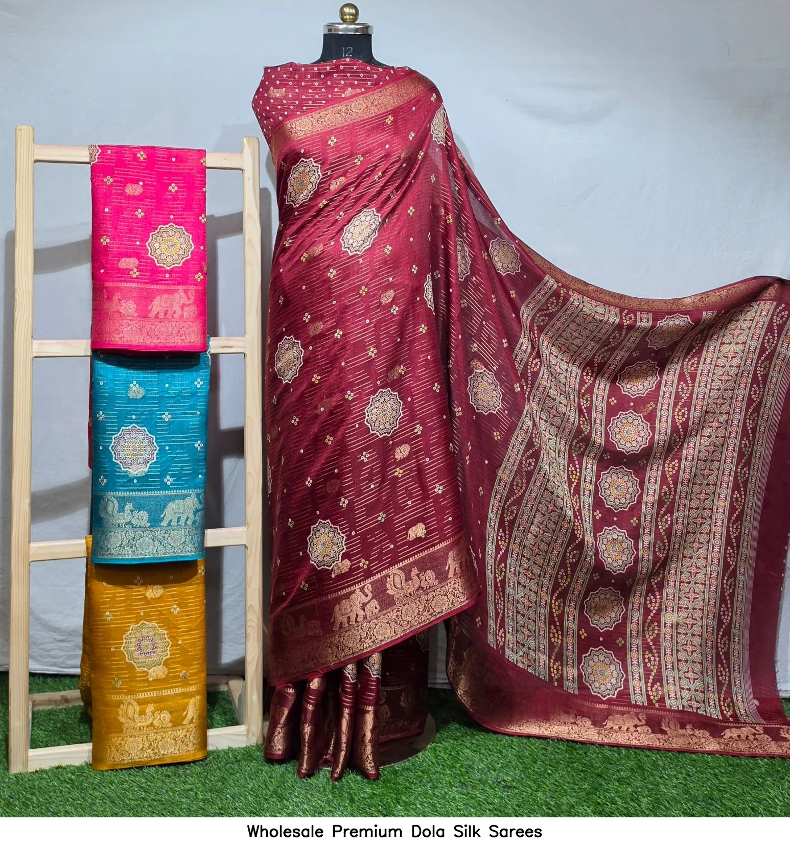 Wholesale Premium Dola Silk Sarees