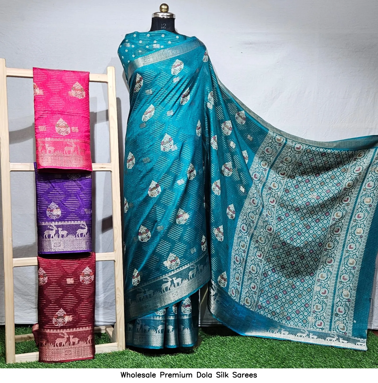 Wholesale Premium Dola Silk Sarees