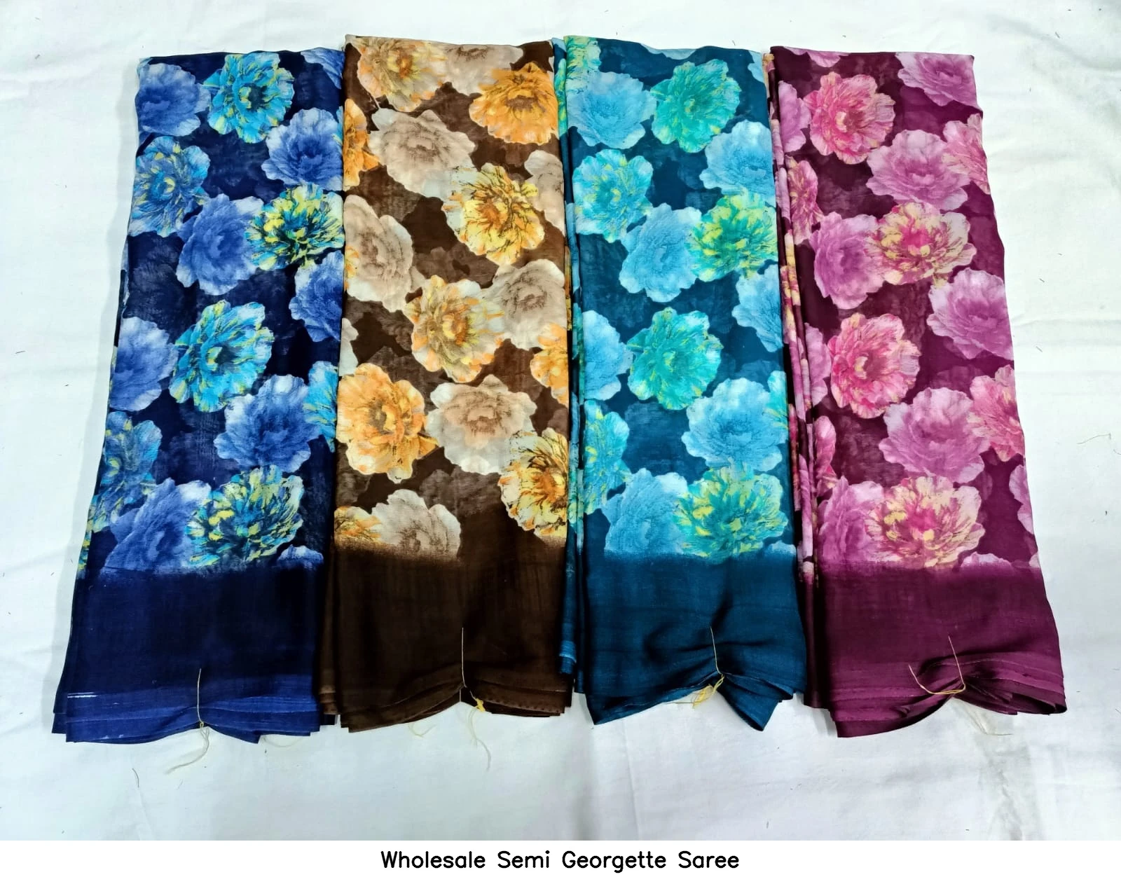 Wholesale Semi Georgette Saree