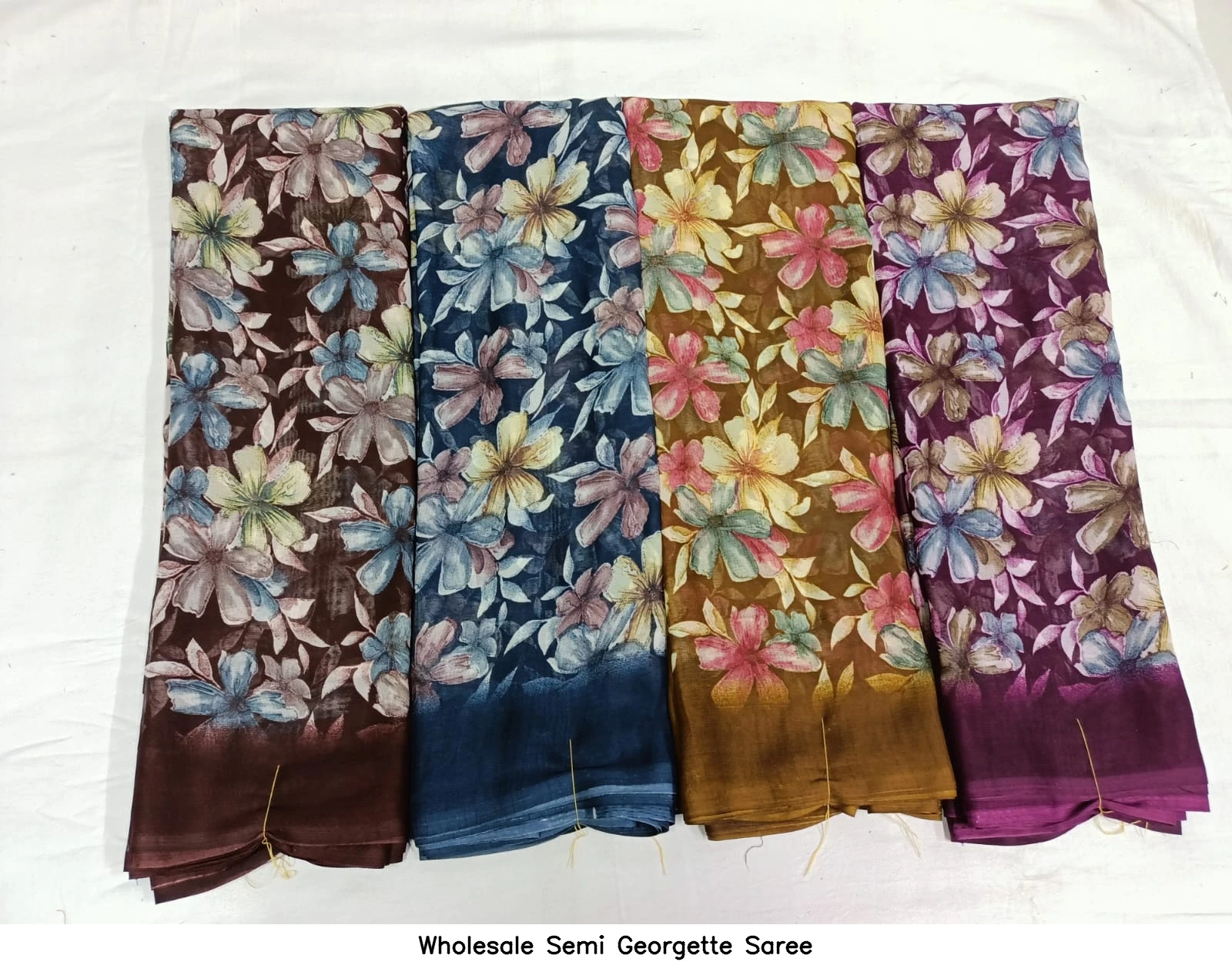 Wholesale Semi Georgette Saree