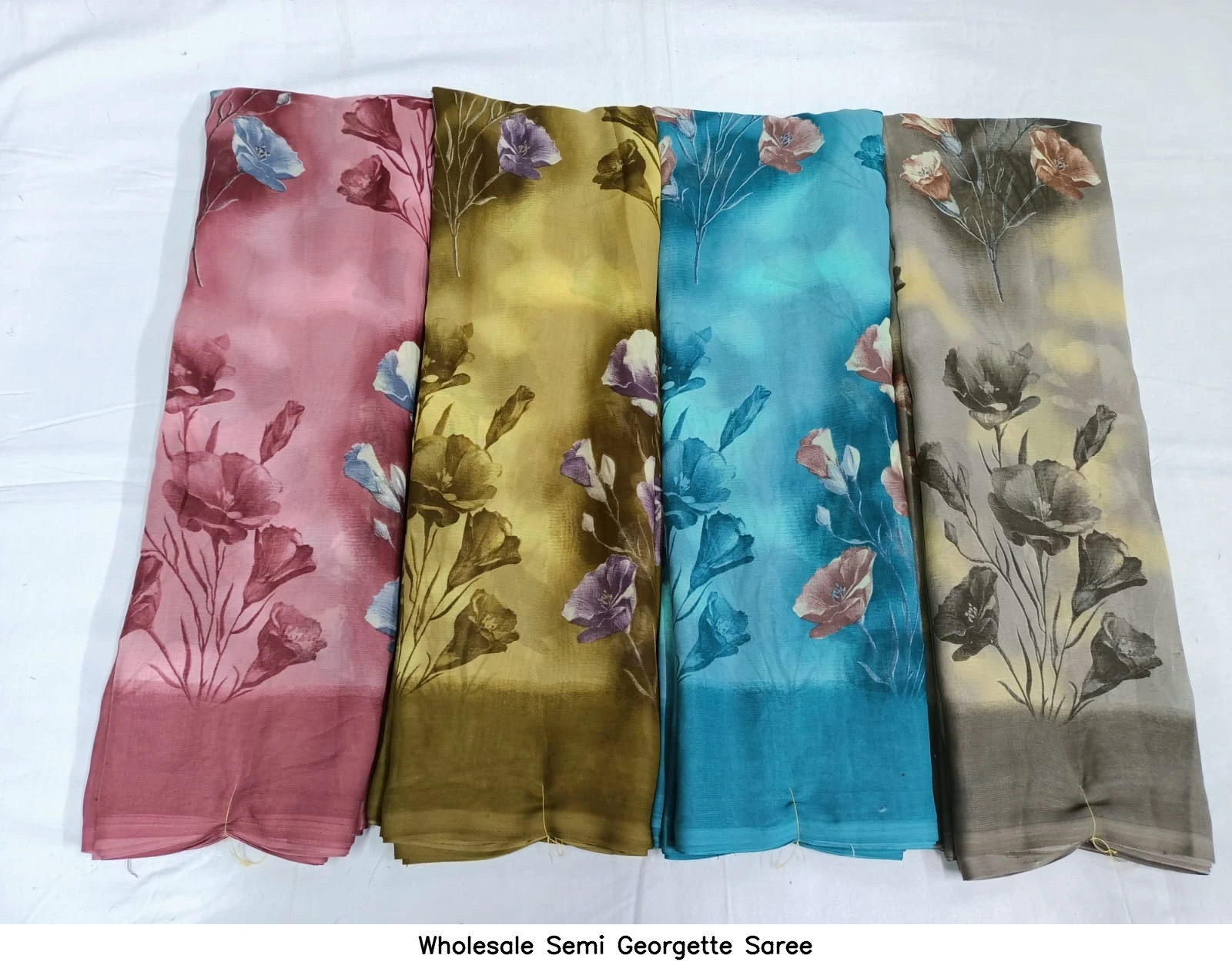 Wholesale Semi Georgette Saree
