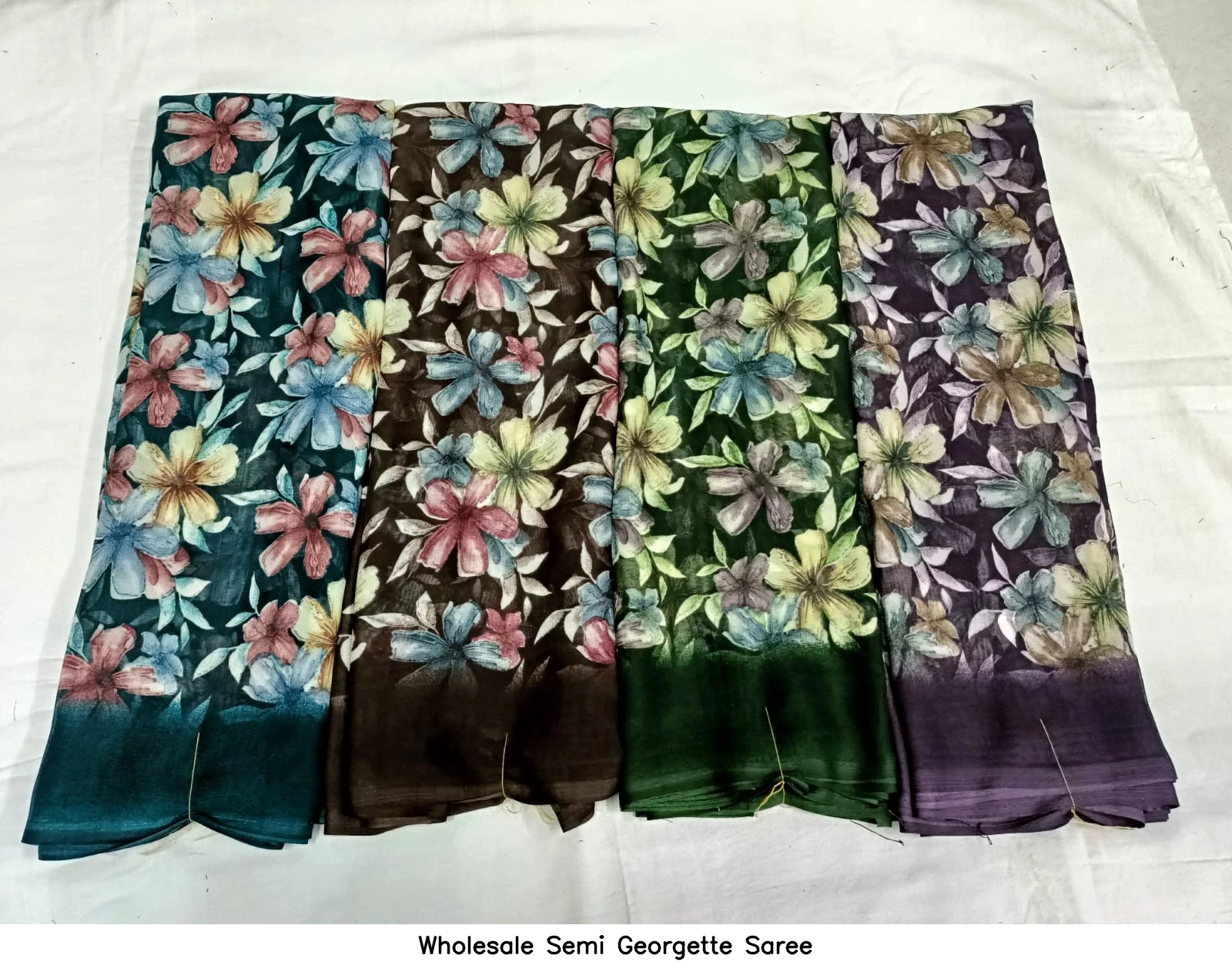 Wholesale Semi Georgette Saree