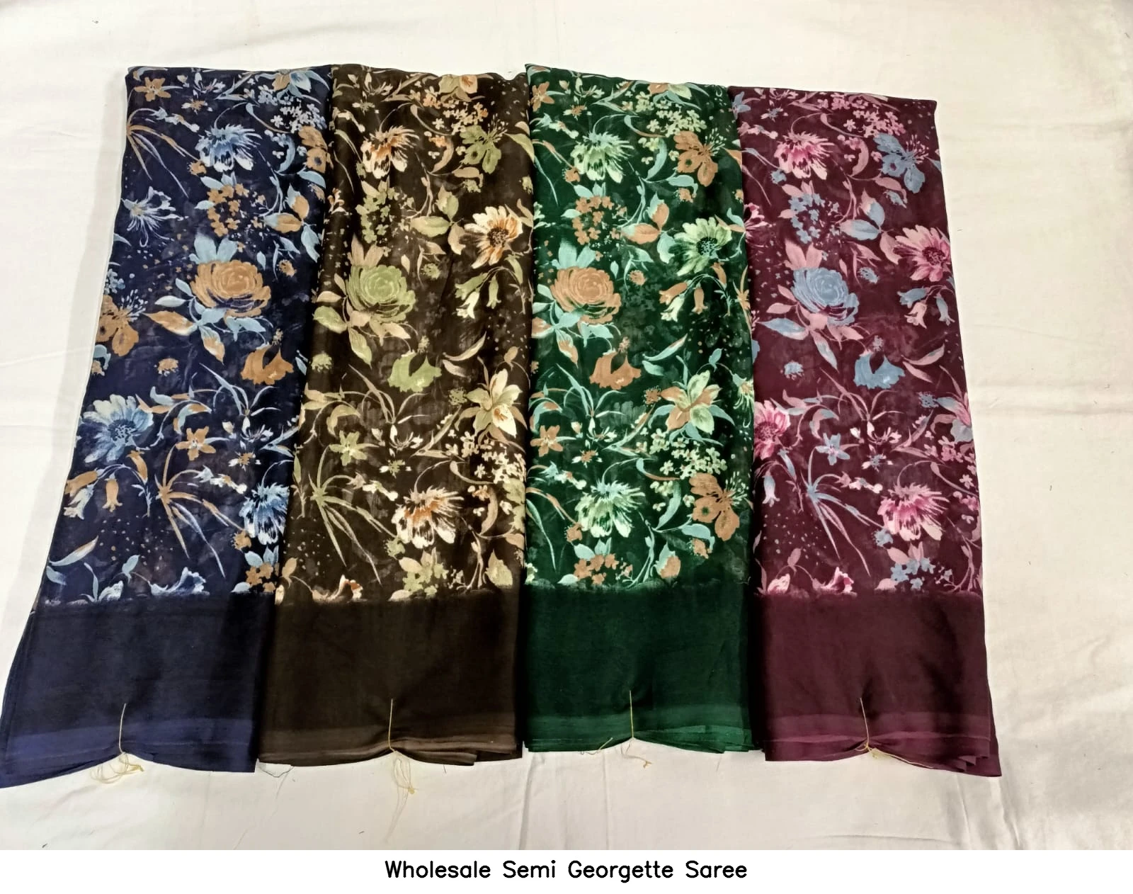 Wholesale Semi Georgette Saree