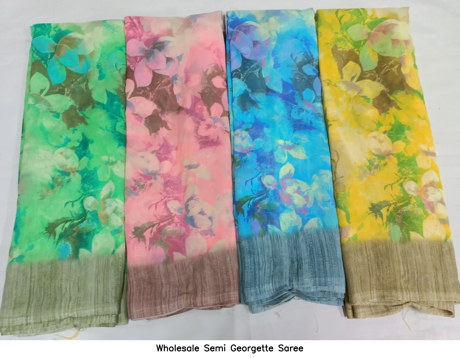Wholesale Semi Georgette Saree