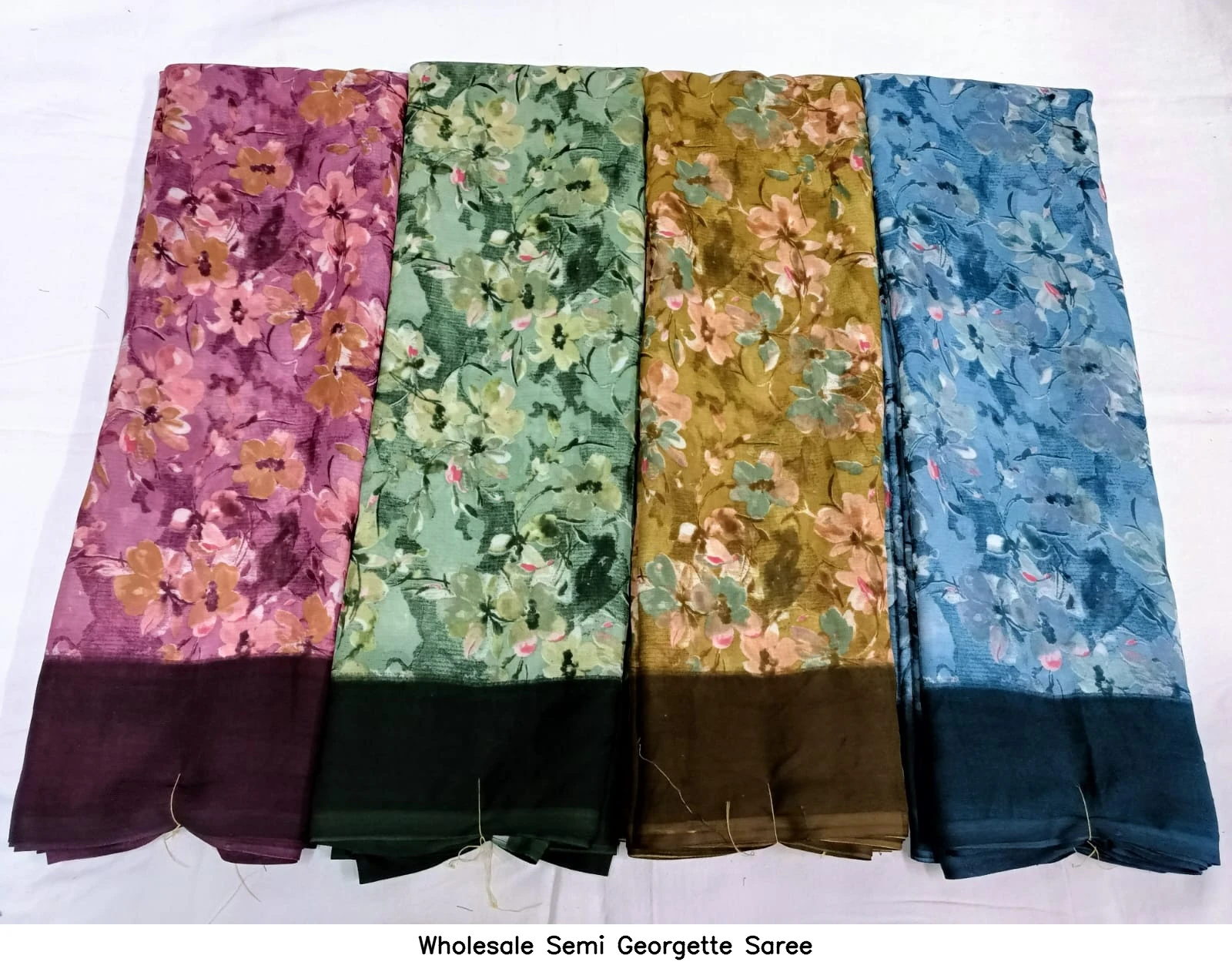 Wholesale Semi Georgette Saree
