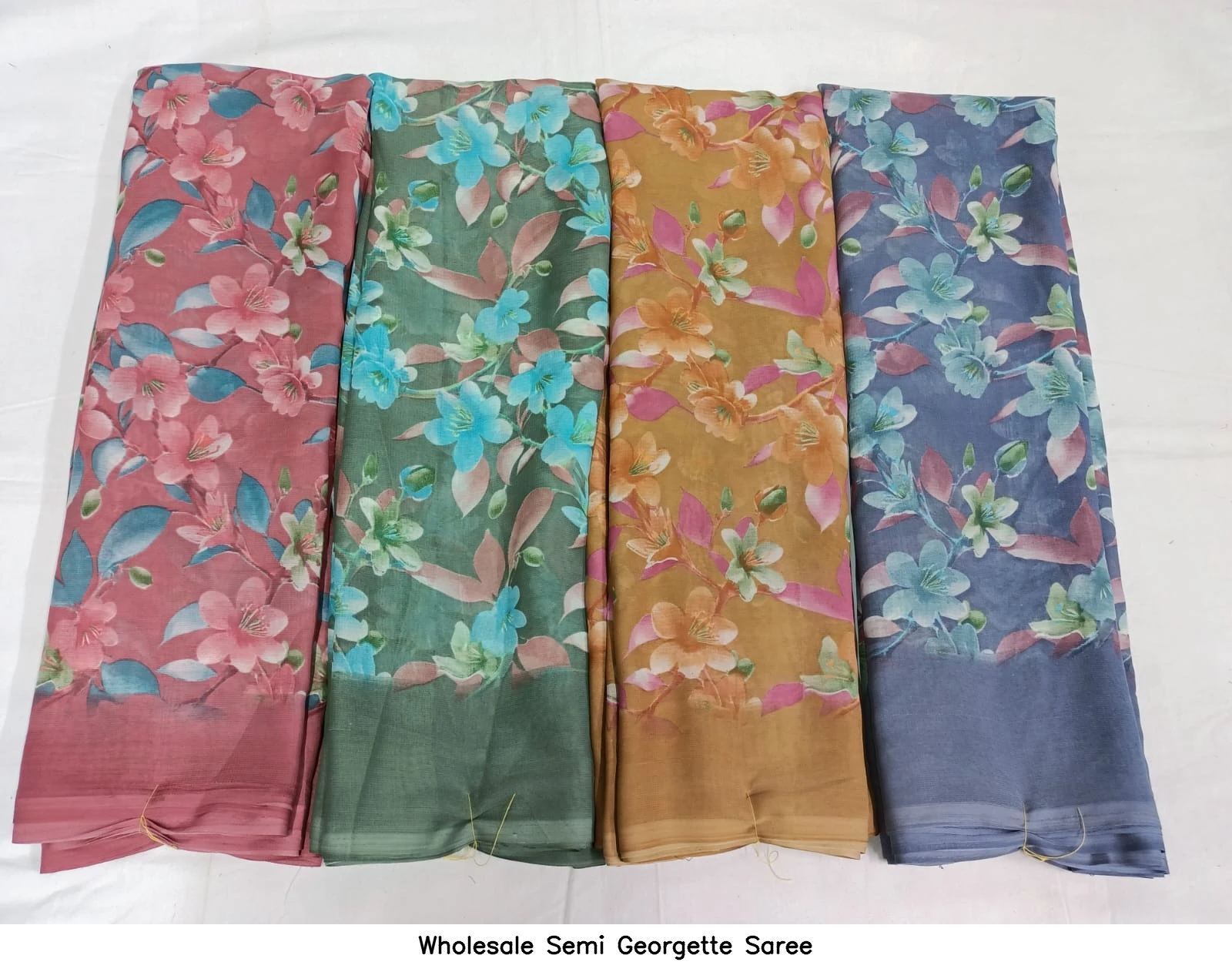 Wholesale Semi Georgette Saree