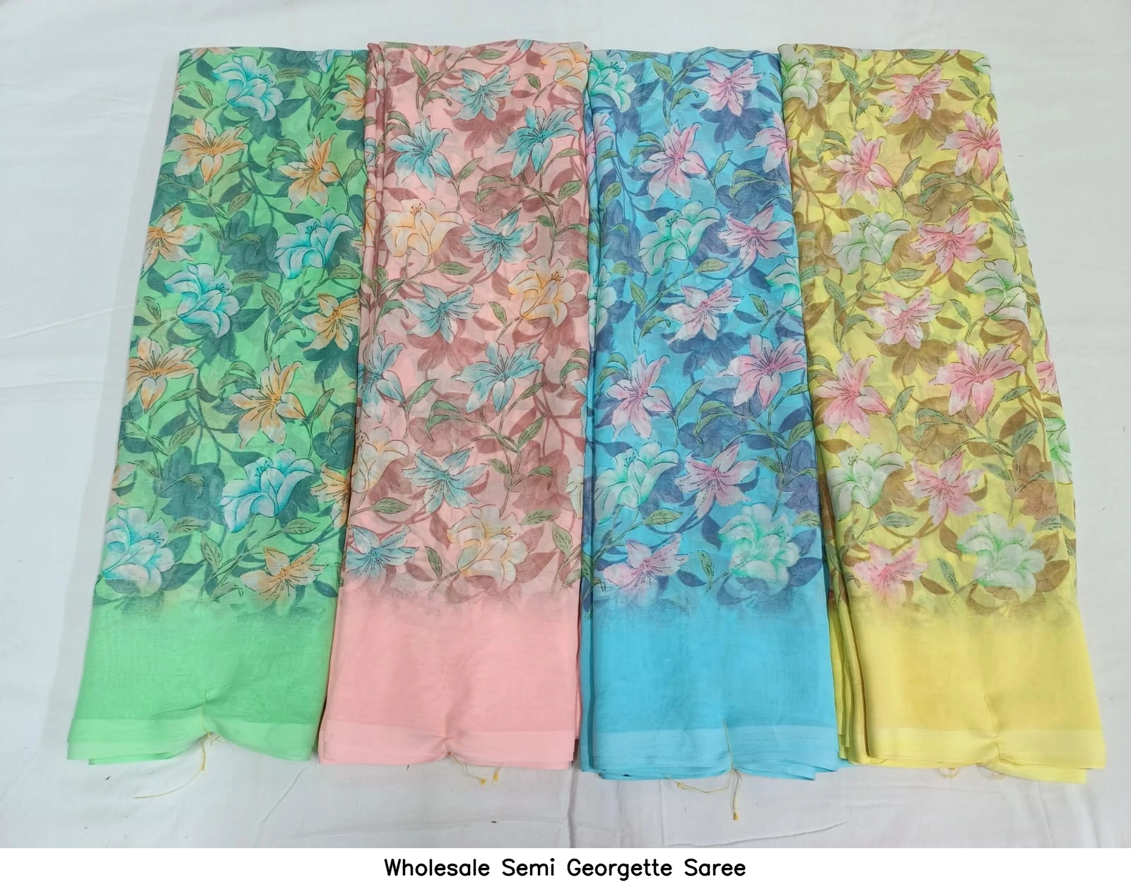 Wholesale Semi Georgette Saree