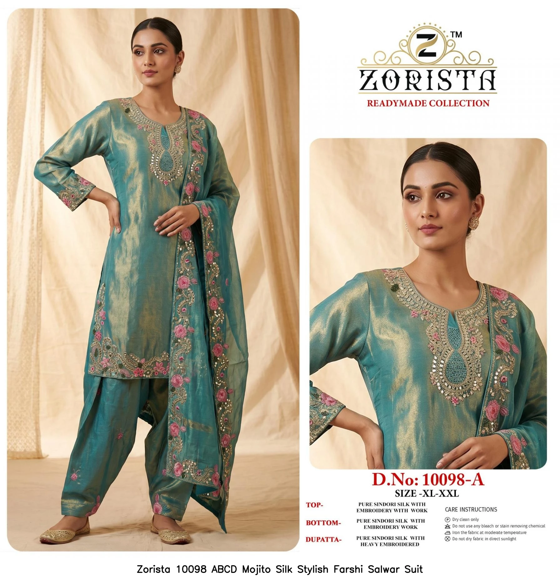 Zorista 10098 ABCD Mojito Silk Stylish Farshi Salwar Suit 2