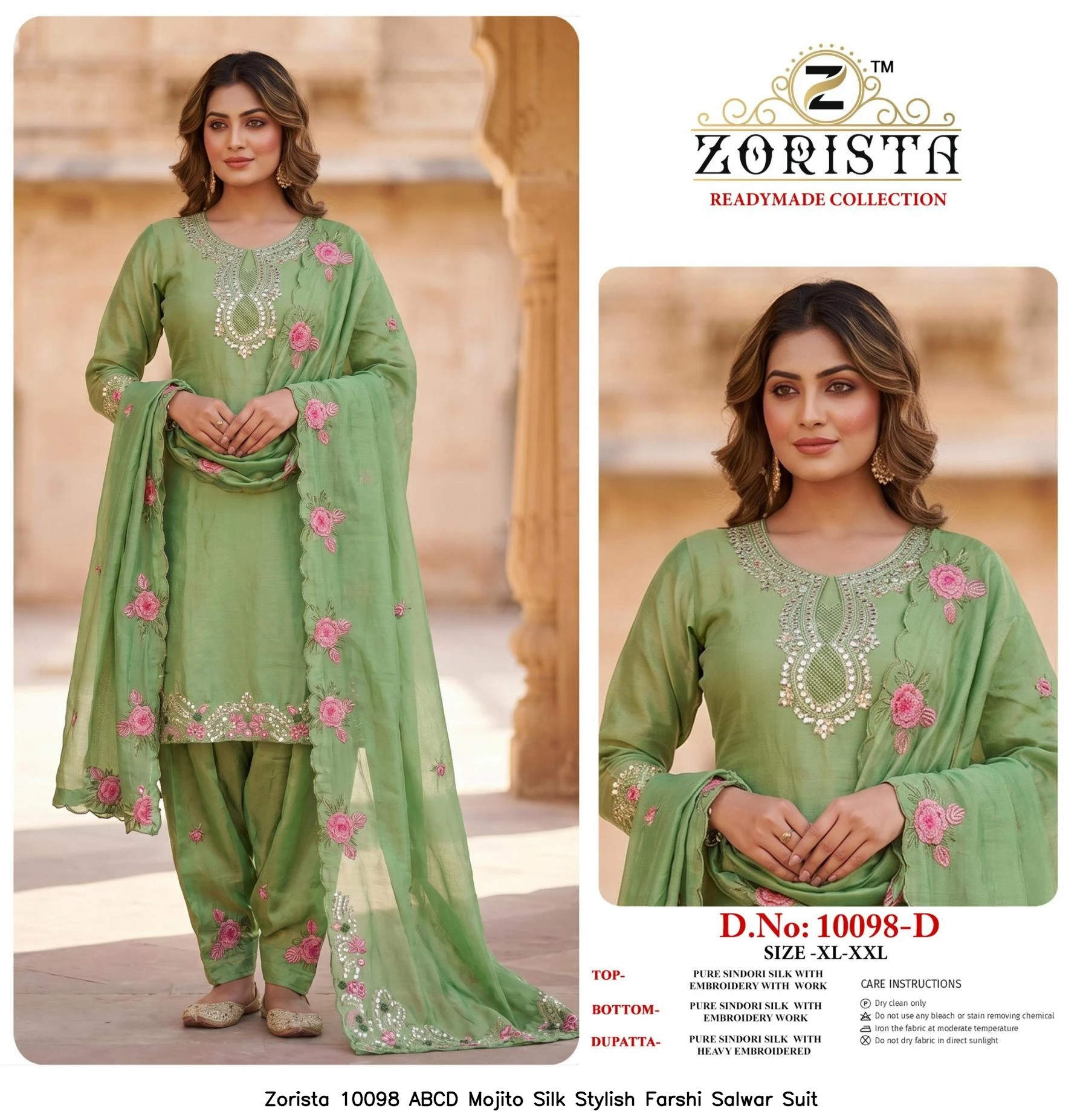 Zorista 10098 ABCD Mojito Silk Stylish Farshi Salwar Suit 4